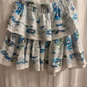 Loveshackfancy Ruffle Mini Floral Skirt